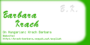 barbara krach business card